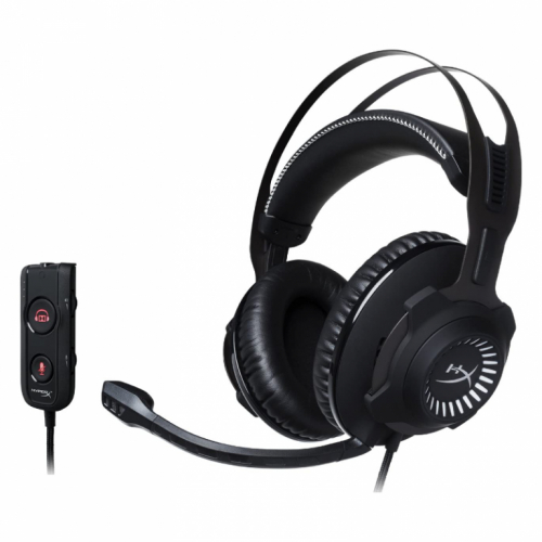 HyperX Cloud Revolver Gaming - Headset - 7.1 channel - full size - wired - USB, 3.5 mm jack - gun metal