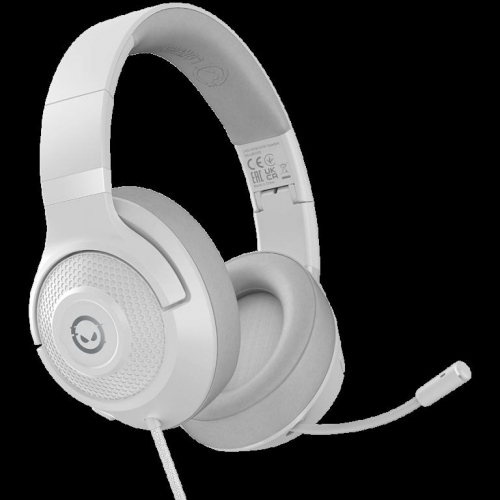 LORGAR Noah 101, Gaming Kõrvaklapid mikrofoniga with Mikrofon, 3.5mm jack connection, cable length 2m, foldable design, PU leather ear pads, size: 185*195*80mm, 0.245kg, white