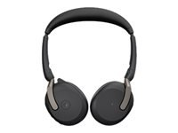 JABRA Evolve2 65 Flex MS Stereo Headset on-ear Bluetooth wireless active noise cancelling USB-C black Certified for Microsoft Te