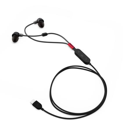Lenovo | Go USB-C ANC In-Ear Headphones (MS Teams) | Built-in Microphone | USB Type-C | Wired | Black