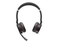 JABRA Evolve 75 SE UC Stereo Headset on-ear Bluetooth wireless active noise cancelling USB with charging stand Zoom for LINK 380