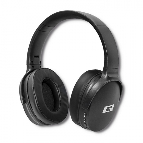 Qoltec 50851 Wireless Headphones with Mikrofon Super Bass | Dynamic | BT | Black