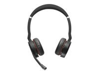 JABRA Evolve 75 SE UC Stereo Headset on-ear Bluetooth wireless active noise cancelling USB Zoom Certified for LINK 380a MS
