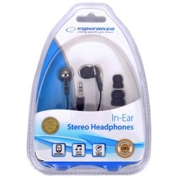 Esperanza EH125 headphones/Kõrvaklapid mikrofoniga In-ear Black,Graphite