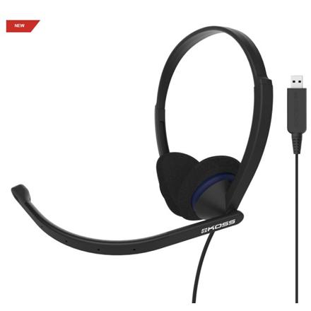 Koss | Headphones | CS200 USB | Wired | On-Ear | Microphone | Black 194390