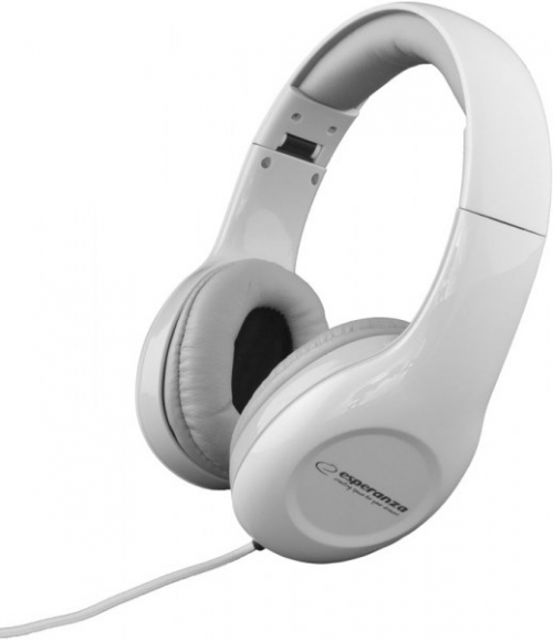 Esperanza EH138W headphones/Kõrvaklapid mikrofoniga Wired Head-band Music White