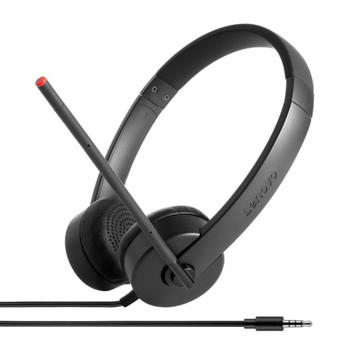 Lenovo Stereo Analog Kõrvaklapid mikrofoniga Wired Head-band Office/Call center Black