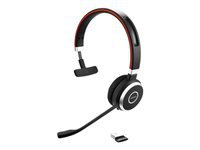 JABRA Evolve 65 SE MS Mono Headset on-ear Bluetooth wireless USB with charging stand Certified for Microsoft Teams for LINK 380a