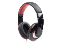 GEMBIRD MHS-BOS Gembird stereo headphones, BOSTON, Mini Jack, black-red, 1.5m
