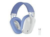 LOGITECH Lightspeed G435 Headset full size Bluetooth / 2.4 GHz radio frequency wireless white Discord Certified