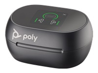 HP Poly Voyager Free 60+ UC Carbon Black Earbuds +BT700 USB-A Adapter +Touchscreen Charge Case