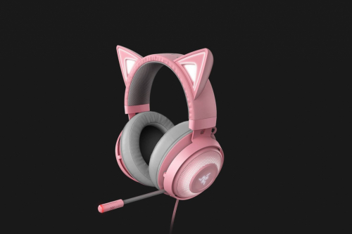 Razer Kraken Kitty Kõrvaklapid mikrofoniga Wired Head-band Gaming Grey, Pink