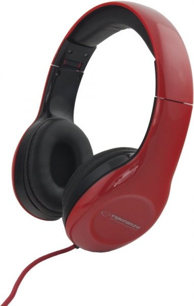 Esperanza EH138R headphones/Kõrvaklapid mikrofoniga Head-band Black,Red