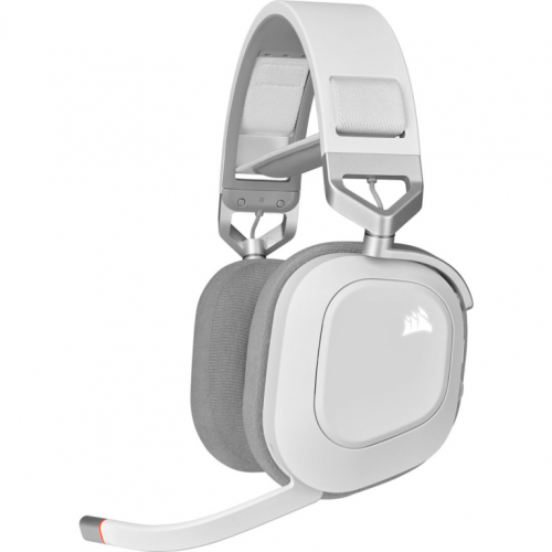 Corsair HS80 RGB Kõrvaklapid mikrofoniga Wireless Head-band Gaming White
