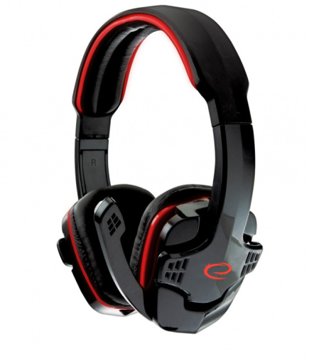 Esperanza HEADPHONES WITH Mikrofon FOR PLAYERS RAVEN RED