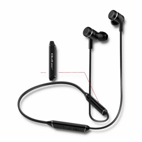 Qoltec Wireless Magnetic IN-EAR Music earphones BC