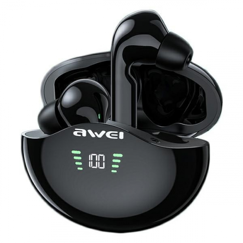AWEI Earphones Bluetooth 5.1 T12P TWS+ dock black
