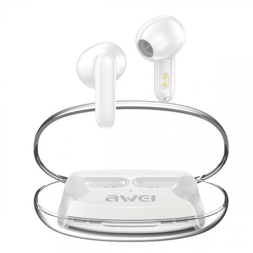 AWEI Bluetooth headphones 5.3 T85 ENC TWS white