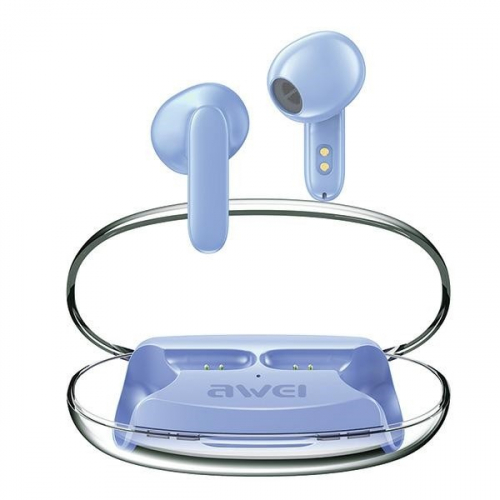 AWEI Bluetooth headphones 5.3 T85 ENC TWS blue