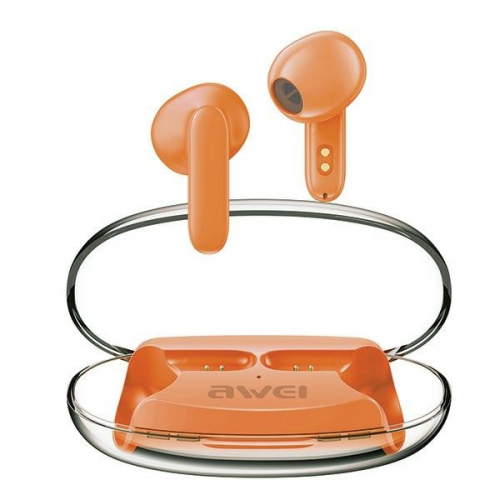AWEI Bluetooth Headphones 5.3 T85 ENC TWS orange