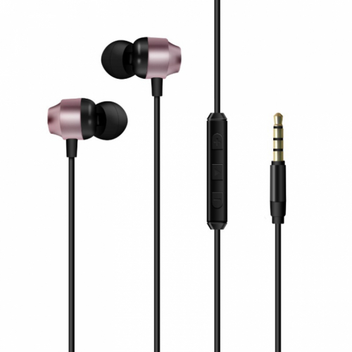 Energizer Wired headphones 3,5 mm jack pink gold