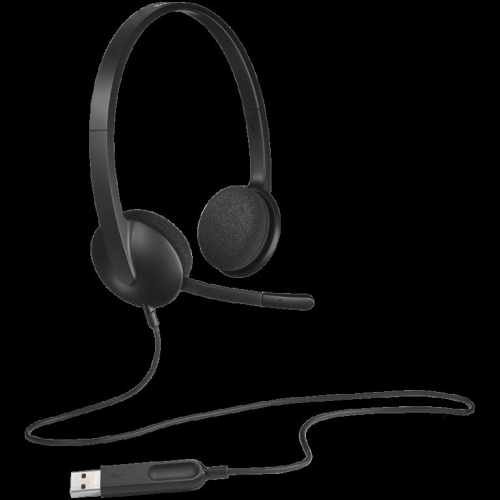 LOGITECH H340 Corded Kõrvaklapid mikrofoniga - BLACK - USB
