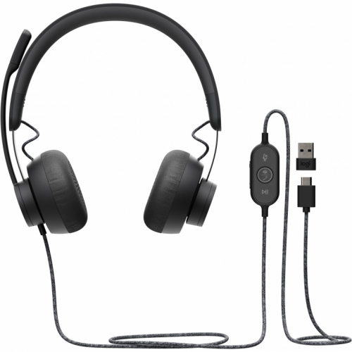 Logitech Kõrvaklapid mikrofoniga Zone Wired MSFT Teams on Ear kanbelgebunden USB-C Gray