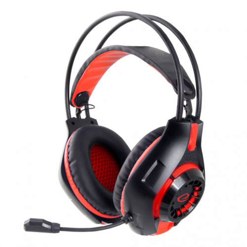 Esperanza EGH420R Headphones with Microphone Headband Black, Red