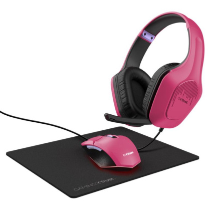 Kõrvaklapid mikrofoniga +MOUSE+MOUSEPAD/GXT 790 PINK 25179 TRUST