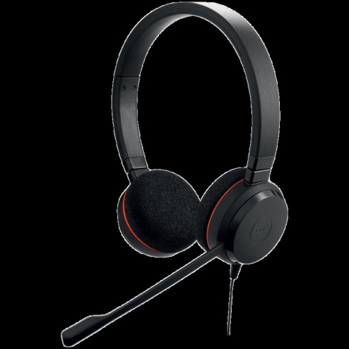 JABRA EVOLVE 20 UC Stereo USB Headband, Noise cancelling, USB connector, with mute-button and volume control on the cord, with foam ear cushion