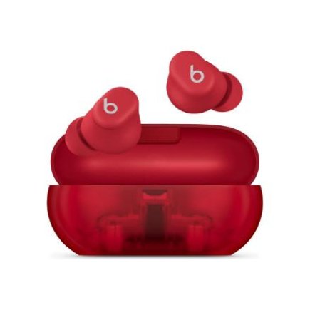 Beats Earbuds | Solo Buds | Built-in Microphone | Bluetooth | Transparent Red