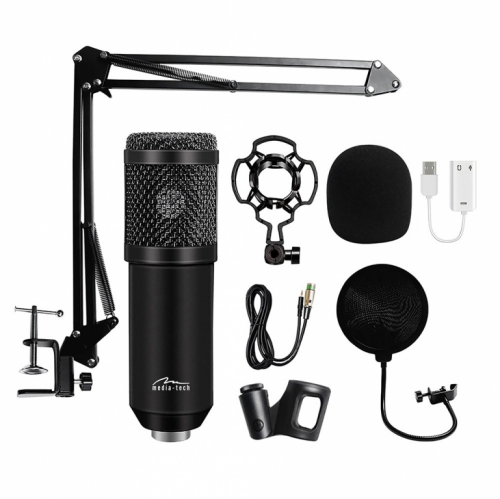 Media-Tech Studio and streaming Microphone MT397K black