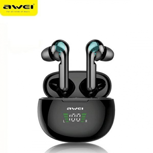 AWEI Bluetooth Headphones 5.0 TWS T15P Black