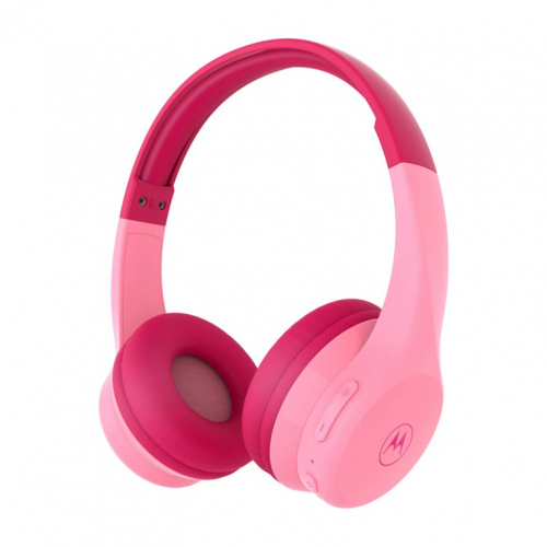 Motorola JR300 - wireless Headphones with Kids’ Safe Volume Limit, pink