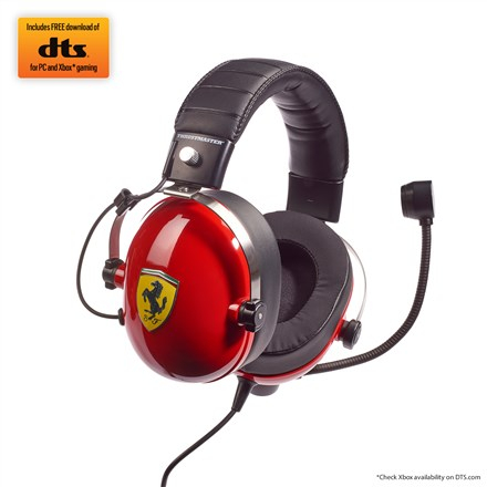 Thrustmaster | Gaming Kõrvaklapid mikrofoniga | DTS T Racing Scuderia Ferrari Edition | Wired | Over-Ear | Red/Black