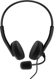 Energy Sistem Headset Office 2+ Black, USB and 3.5 mm plug, volume control, retractable boom mic