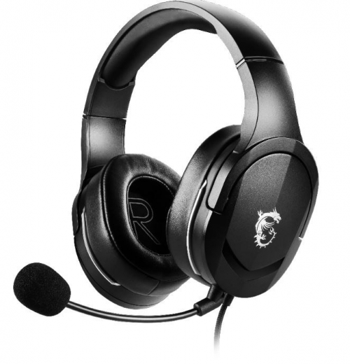 MSI IMMERSE GH20 Gaming Headset 'Black with Iconic Dragon Logo,