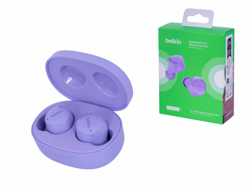 Belkin SoundForm Bolt Kõrvaklapid mikrofoniga Wireless In-ear Calls/Music/Sport/Everyday Bluetooth Lavender