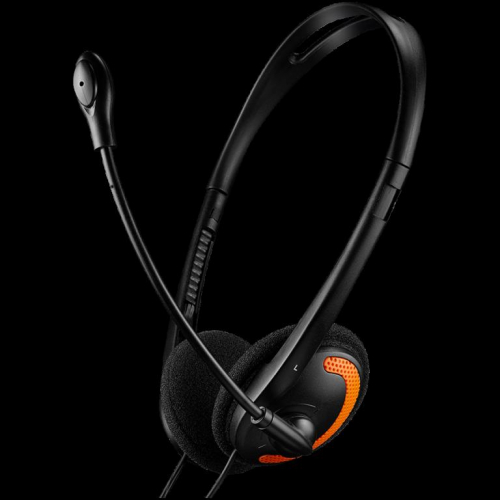 CANYON PC Headset HS-01 PC Mic Flat 1.8m Black Orange