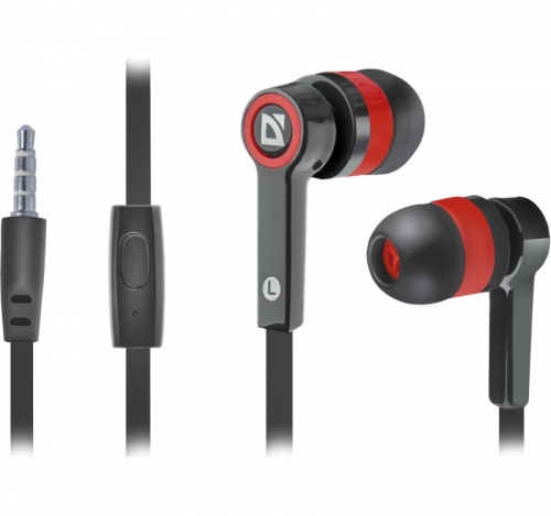 Defender Wired earphones PULSE 420 black-red