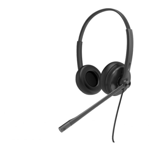 Yealink YHS34 Dual - Headset - on-ear - wired - Quick Disconnect - black 