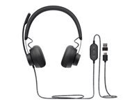 LOGITECH Zone Wired MSFT Teams Kõrvaklapid mikrofoniga on-ear wired USB-C graphite Certified for Microsoft Teams