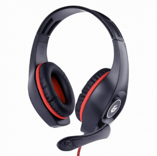 Kõrvaklapid mikrofoniga GAMING/RED/BLACK GHS-05-R GEMBIRD