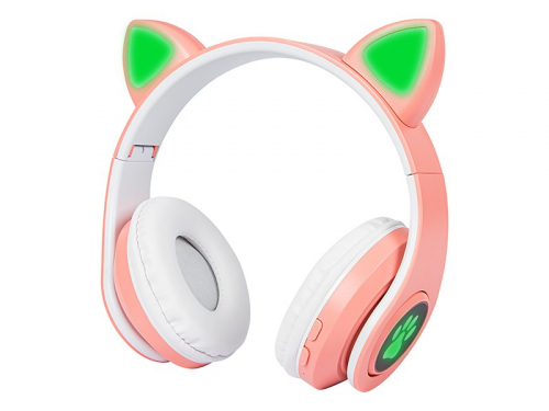 BLOW Wireless Headset Bluetooth 5.0 LED for kids pink ears