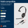 HP Poly Blackwire 5210 Monaural USB-C Kõrvaklapid mikrofoniga +3.5mm Plug +USB-C/A Adapter (207577-201) T-8X230AA