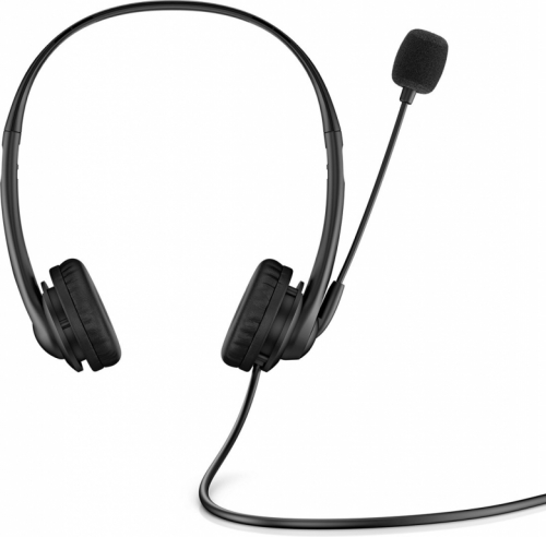 HP G2 - Headset - on-ear - wired - USB - shadow black 