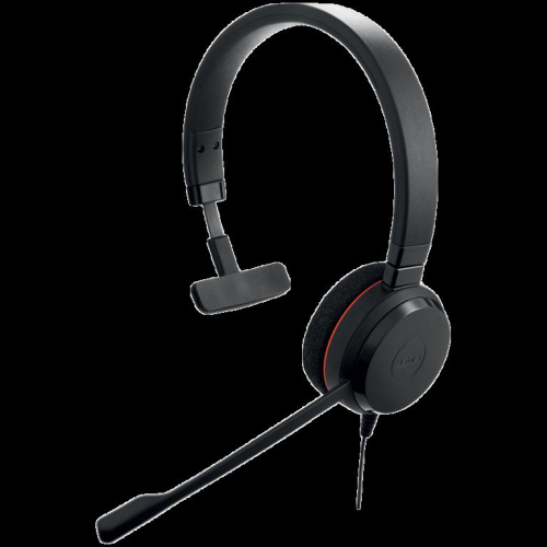 JABRA EVOLVE 20 MS Mono USB Headband, Noise cancelling,USB connector, with mute-button and volume control on the cord, with foam ear cushion, Microsoft optimized