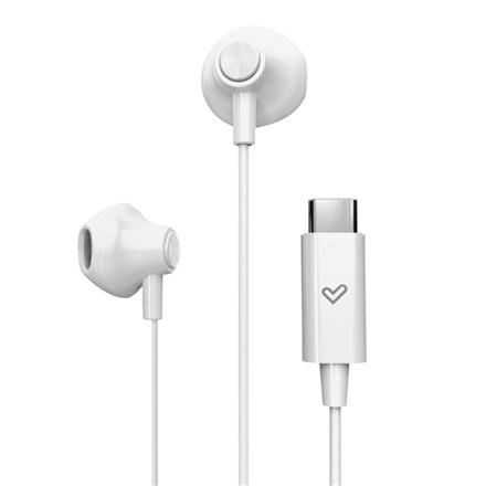 Energy Sistem Wired Earphones | EasyPods Type C | Built-in Microphone | USB-C | Snow