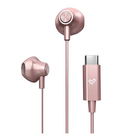 Energy Sistem Wired Earphones | EasyPods Type C | Built-in Microphone | USB-C | Rose Gold