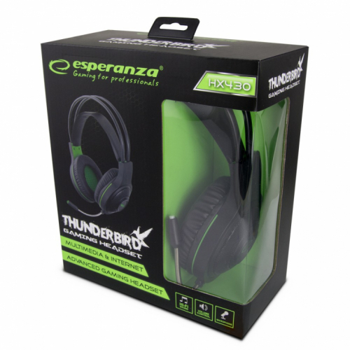 Esperanza Stereo gaming headphones with Mikrofon thunderbird